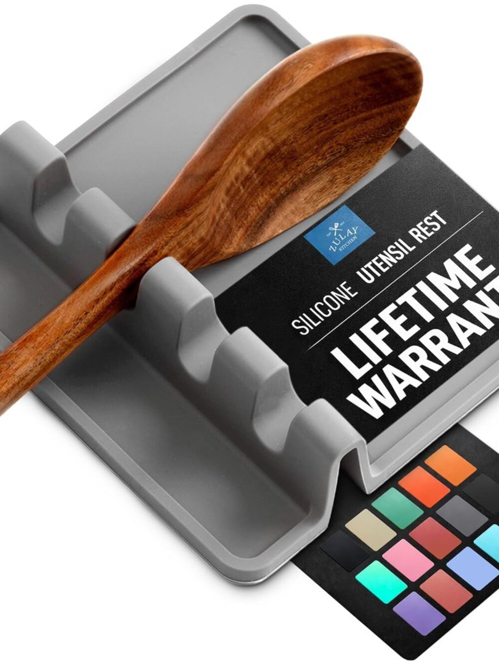 Sillicone Spoon Rest for Stove Top, Kitchen Gadgets, Gray